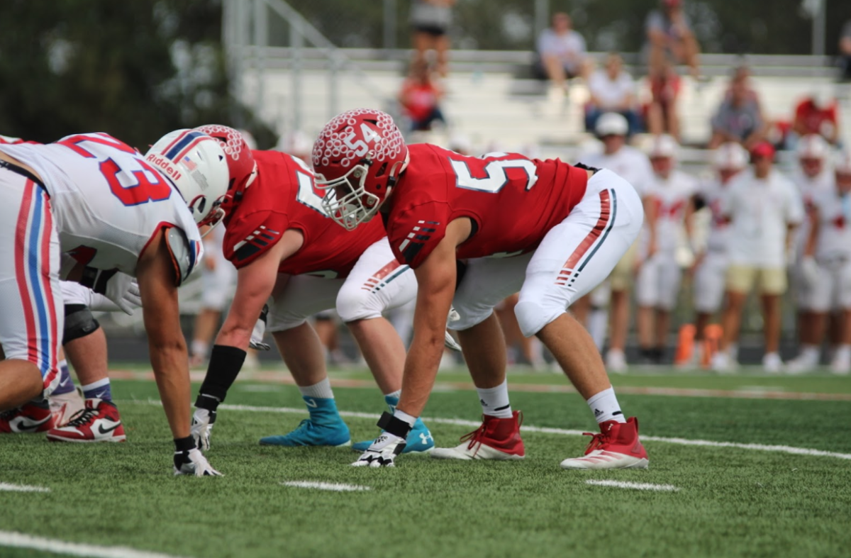 Broderick Brunssen (12) is zeroed in on the game.